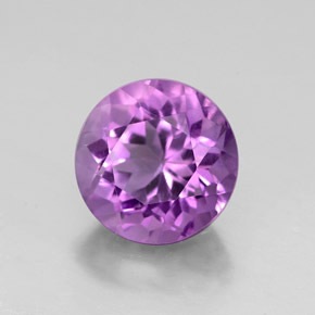 2.72 ct Violet Amethyst Stone, Natural Amethyst in Round Facet Shape for Sale