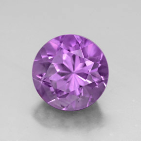 2.85 ct Violet Amethyst Stone, Natural Amethyst in Round Facet Shape for Sale