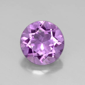 2.56 ct Violet Amethyst Gemstone, Amethyst Gem in Round Facet Shape for Sale.