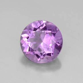 2.56 ct Violet Amethyst Stone, Natural Amethyst in Round Facet Shape for Sale
