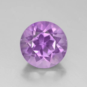 2.64 ct Violet Amethyst Gemstone, Amethyst Gem in Round Facet Shape for Sale.