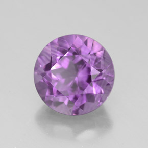 3.05 ct Violet Amethyst Stone, Natural Amethyst in Round Facet Shape for Sale