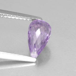 1.45 ct Violet Amethyst Gemstone, Amethyst Gem in Briolette with Hole Shape for Sale.