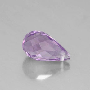1.41 ct Violet Amethyst Stone, Natural Amethyst in Briolette with Hole Shape for Sale