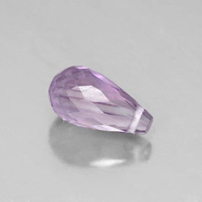 1.28 ct Violet Amethyst Stone, Natural Amethyst in Briolette with Hole Shape for Sale