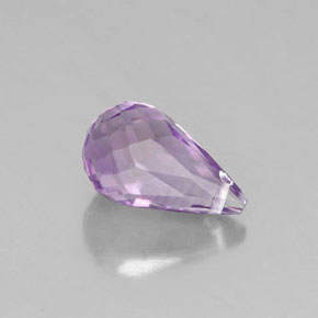 1.41 ct Violet Amethyst Stone, Natural Amethyst in Briolette with Hole Shape for Sale
