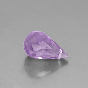 1.35 ct Violet Amethyst Stone, Natural Amethyst in Briolette with Hole Shape for Sale