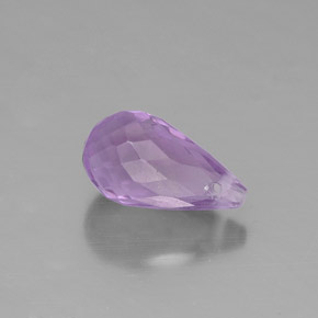 1.32 ct Violet Amethyst Stone, Natural Amethyst in Briolette with Hole Shape for Sale