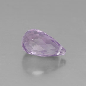 1.38 ct Violet Amethyst Stone, Natural Amethyst in Briolette with Hole Shape for Sale