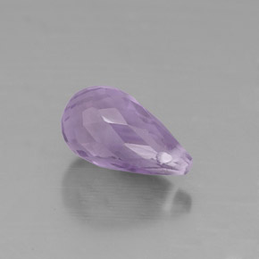 1.38 ct Violet Amethyst Stone, Natural Amethyst in Briolette with Hole Shape for Sale