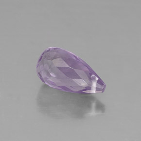 1.30 ct Violet Amethyst Stone, Natural Amethyst in Briolette with Hole Shape for Sale