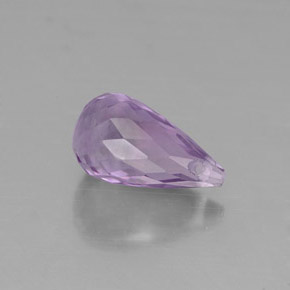 1.40 ct Violet Amethyst Stone, Natural Amethyst in Briolette with Hole Shape for Sale