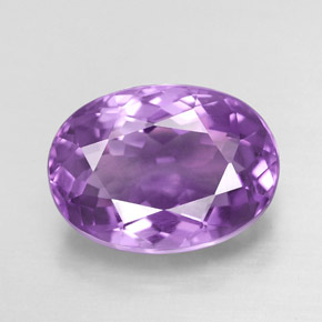 5.99 ct Violet Amethyst Gemstone, Amethyst Gem in Oval Facet Shape for Sale.