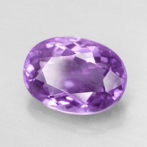 5.99 ct Violet Amethyst Stone, Natural Amethyst in Oval Facet Shape for Sale