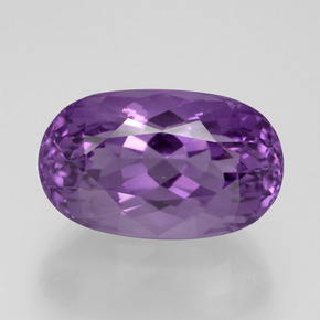 12.02 ct Violet Amethyst Gemstone, Amethyst Gem in Oval Facet Shape for Sale.