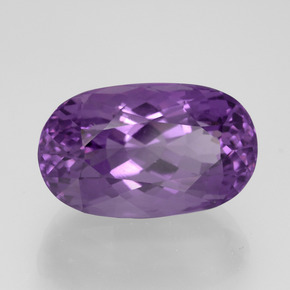 12.02 ct Violet Amethyst Stone, Natural Amethyst in Oval Facet Shape for Sale