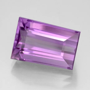 8.96 ct Violet Amethyst Stone, Natural Amethyst in Trapezoid Shape for Sale