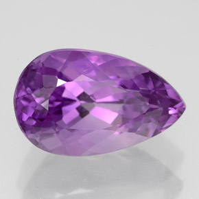 4.77 ct Violet Amethyst Stone, Natural Amethyst in Pear Facet Shape for Sale