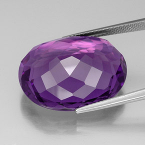 Amethyst Gemstone in 24 x 19.6 mm Size for Sale, Amethyst Stone in Purple Color