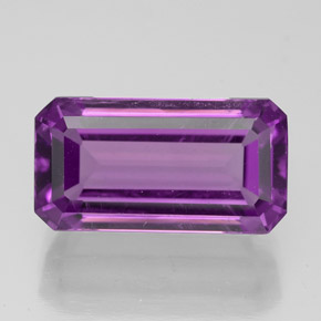 7.51 ct Violet Amethyst Gemstone, Amethyst Gem in Octagon Facet Shape for Sale.