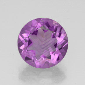 3.25 ct Violet Amethyst Gemstone, Amethyst Gem in Round Facet Shape for Sale.