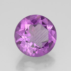 3.25 ct Violet Amethyst Stone, Natural Amethyst in Round Facet Shape for Sale