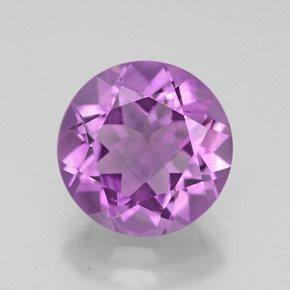 3.32 ct Violet Amethyst Gemstone, Amethyst Gem in Round Facet Shape for Sale.