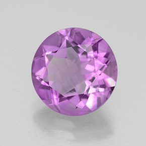 3.32 ct Violet Amethyst Stone, Natural Amethyst in Round Facet Shape for Sale