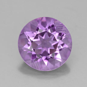 2.75 ct Violet Amethyst Gemstone, Amethyst Gem in Round Facet Shape for Sale.
