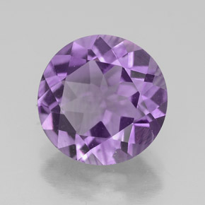 3.00 ct Violet Amethyst Gemstone, Amethyst Gem in Round Facet Shape for Sale.