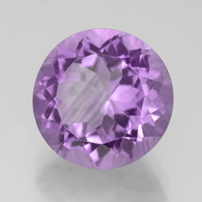 4.43 ct Violet Amethyst Stone, Natural Amethyst in Round Facet Shape for Sale