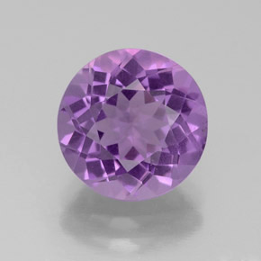 2.68 ct Violet Amethyst Gemstone, Amethyst Gem in Round Facet Shape for Sale.