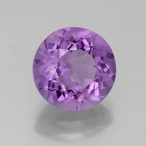 2.68 ct Violet Amethyst Stone, Natural Amethyst in Round Facet Shape for Sale