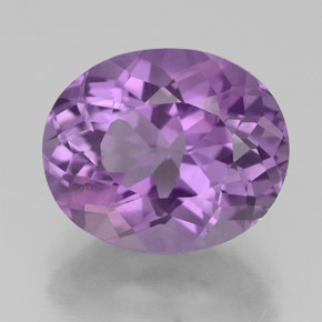 4.30 ct Violet Amethyst Gemstone, Amethyst Gem in Oval Facet Shape for Sale.