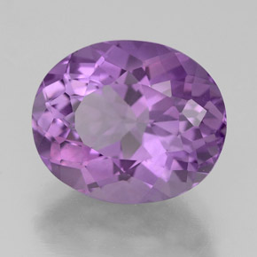 4.30 ct Violet Amethyst Stone, Natural Amethyst in Oval Facet Shape for Sale