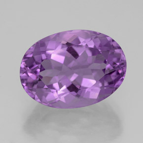 6.67 ct Violet Amethyst Gemstone, Amethyst Gem in Oval Facet Shape for Sale.
