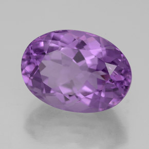 6.67 ct Violet Amethyst Stone, Natural Amethyst in Oval Facet Shape for Sale