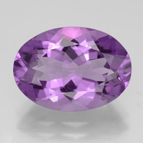 4.86 ct Violet Amethyst Gemstone, Amethyst Gem in Oval Facet Shape for Sale.