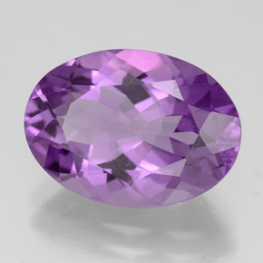 4.86 ct Violet Amethyst Stone, Natural Amethyst in Oval Facet Shape for Sale