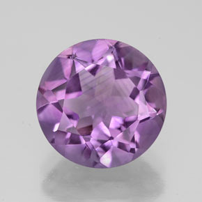 3.38 ct Violet Amethyst Gemstone, Amethyst Gem in Round Facet Shape for Sale.