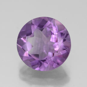 3.48 ct Violet Amethyst Stone, Natural Amethyst in Round Facet Shape for Sale
