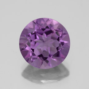 3.19 ct Violet Amethyst Gemstone, Amethyst Gem in Round Facet Shape for Sale.