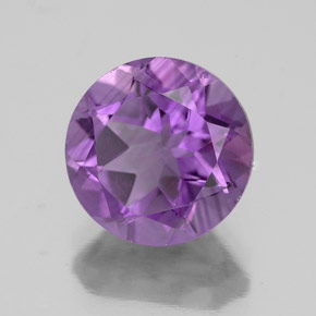 3.60 ct Violet Amethyst Stone, Natural Amethyst in Round Facet Shape for Sale