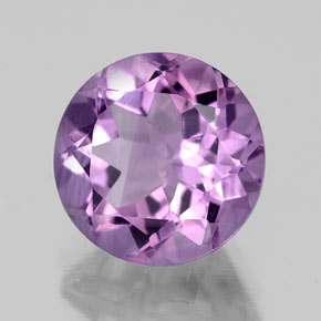 2.64 ct Violet Amethyst Stone, Natural Amethyst in Round Facet Shape for Sale