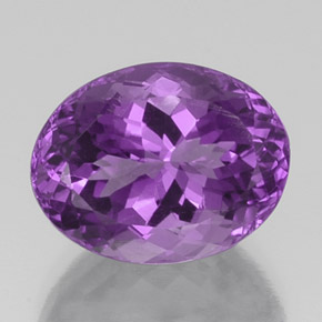 9.66 ct Violet Amethyst Gemstone, Amethyst Gem in Oval Facet Shape for Sale.