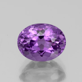 2.31 ct Violet Amethyst Gemstone, Amethyst Gem in Oval Facet Shape for Sale.