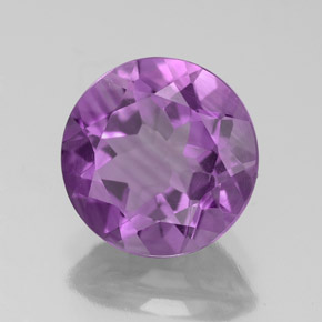 2.88 ct Violet Amethyst Stone, Natural Amethyst in Round Facet Shape for Sale