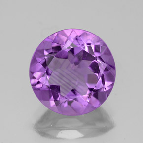 2.90 ct Violet Amethyst Gemstone, Amethyst Gem in Round Facet Shape for Sale.