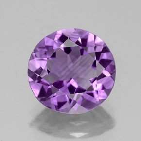 2.87 ct Violet Amethyst Gemstone, Amethyst Gem in Round Facet Shape for Sale.