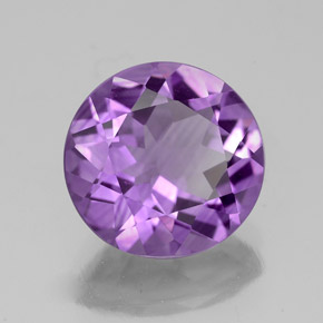 2.87 ct Violet Amethyst Stone, Natural Amethyst in Round Facet Shape for Sale